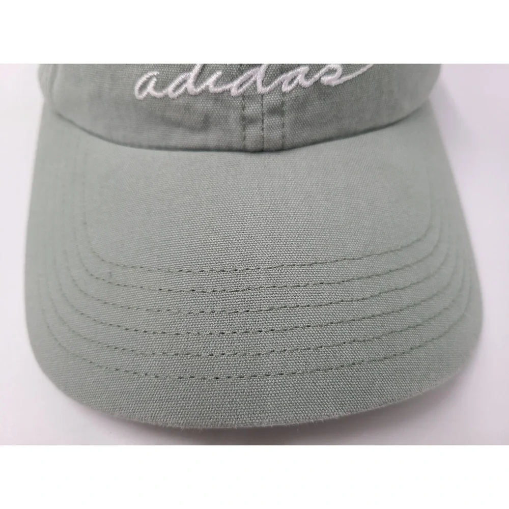 Women Adidas Aeroready Script Strapback Adjustable Hat Cap‎ Cotton Casual Green